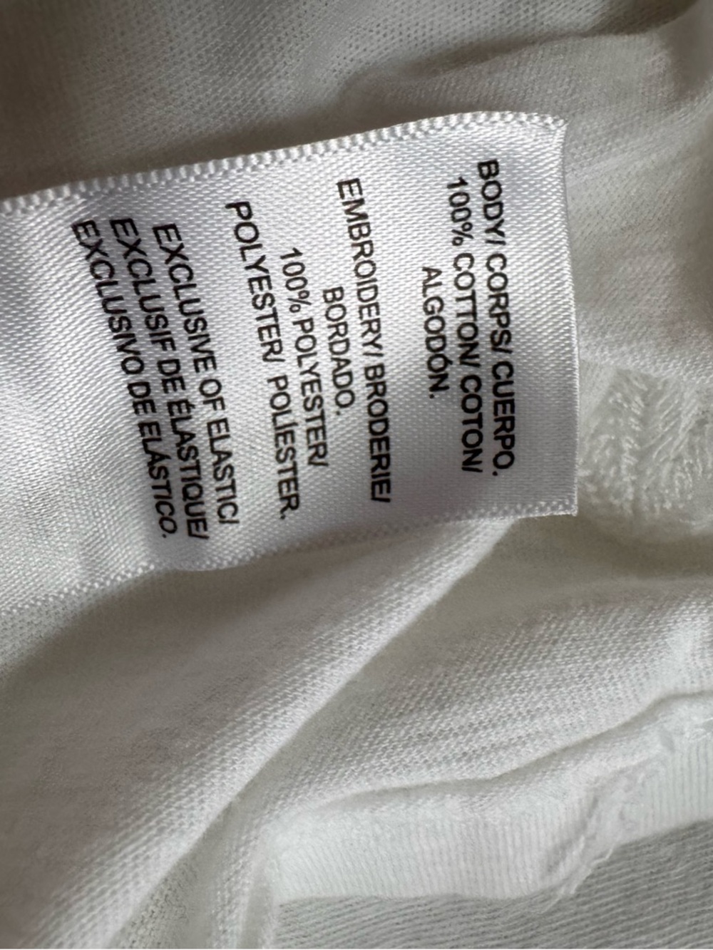Lucky Brand Embroidered Smocked Peasant Top Women’s M White Knit - Picture 8 of 8
